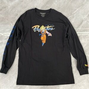 Men’s Primitive x Dragon Ball Z Goku Saiyan Long Sleeve Cotton Shirt Large